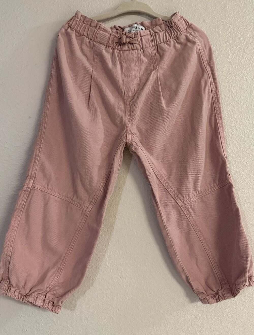 ZARA Baby Girl Pink Elastic Waist Jogger Pants